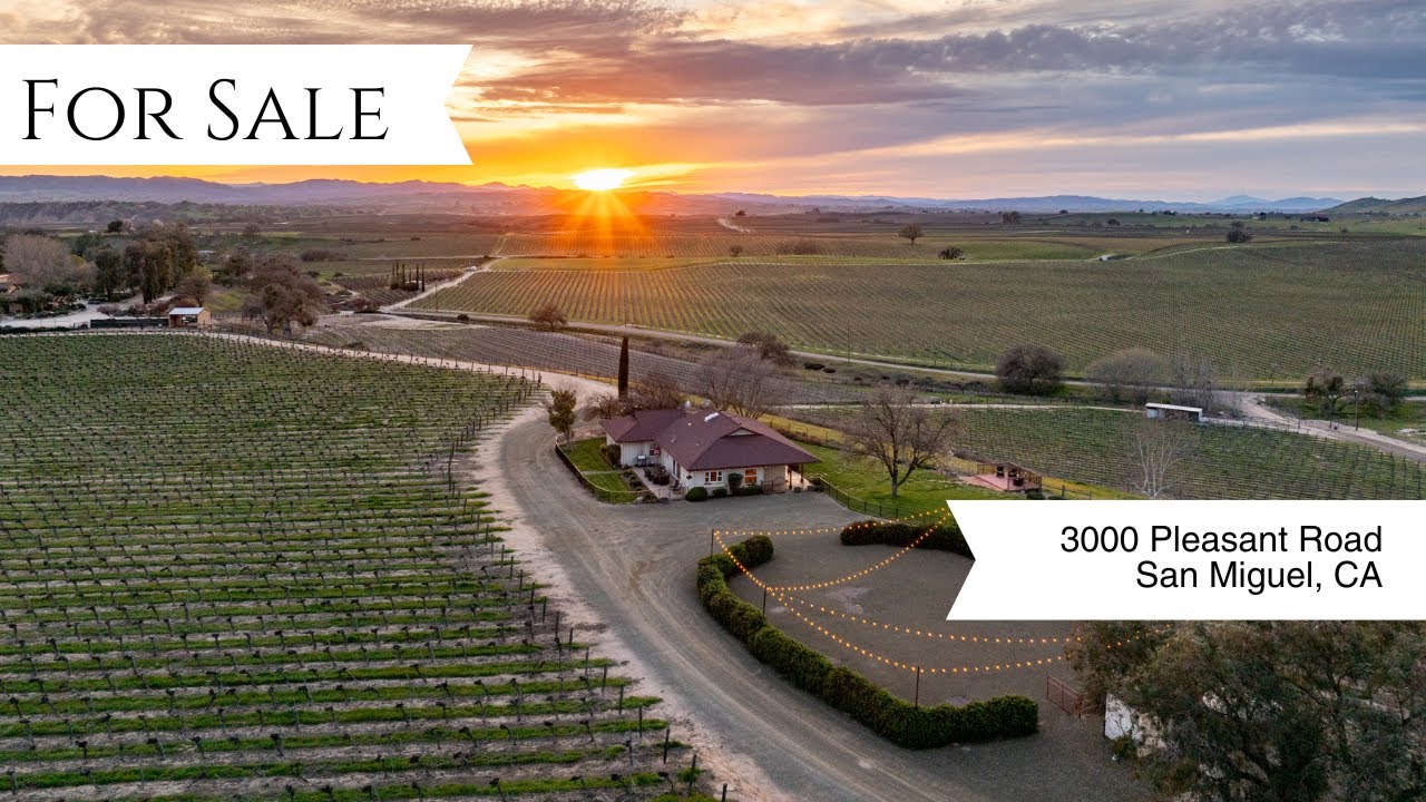 Paso Robles Vineyard Estate with Vacation Rental & Event History | Pleasant Valley Vineyard