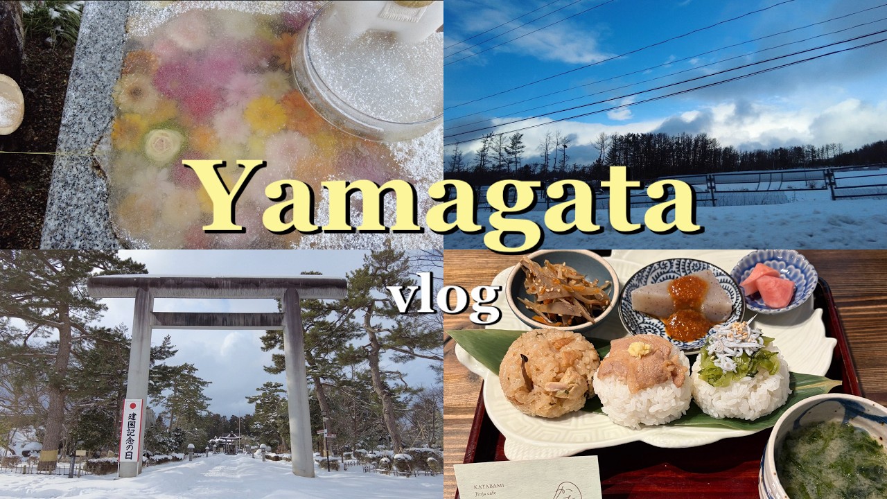 山形vlog｜雪の庄内観光❄️荘内神社に参拝⛩️