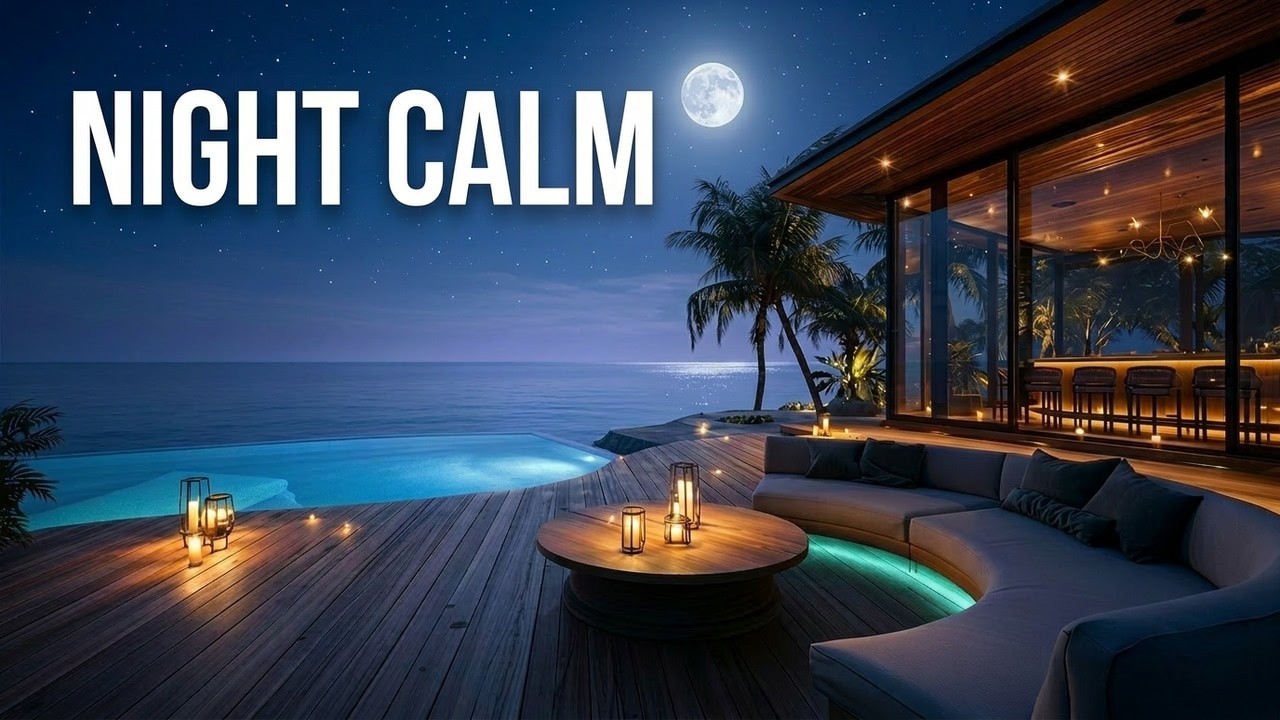 Moonlit Beachfront LoFi 🌙 Late Night Lounge to Unwind