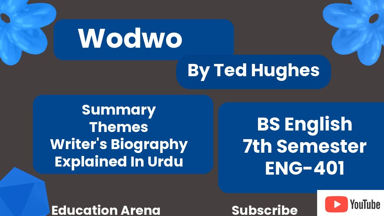 Wodwo By Ted Hughes | Summary, Themes Explained In Urdu | 7th Semester | BS-English |  ENG-401