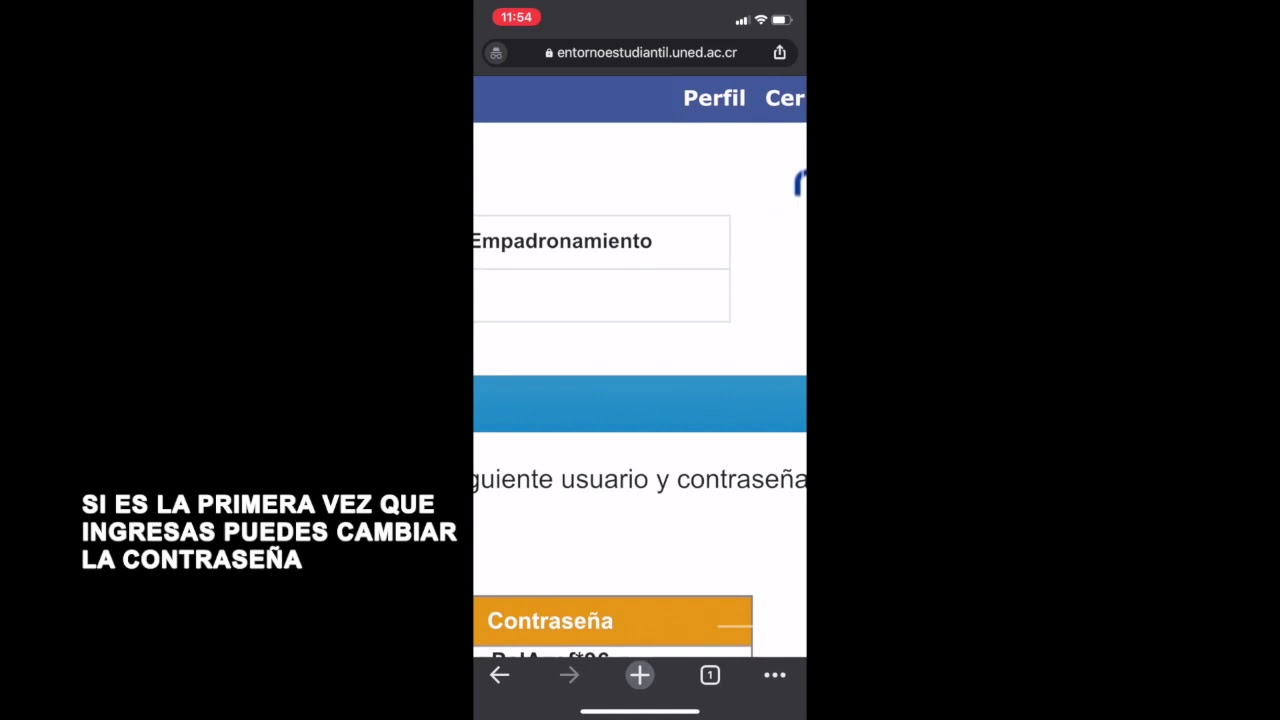 UNED acceso correo institucional desde m&oacute;vil