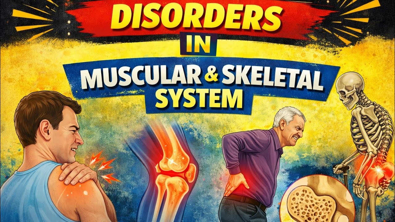 Disorders of muscular and skeletal System #emrs #biology #htet #pgtbiology 