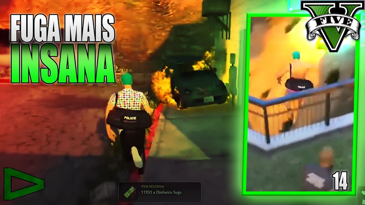 FUGA MAIS INSANA, MEU PARCEIRO SE EXPLODIU - GTARP #14 (CIDADE DA LOUD)