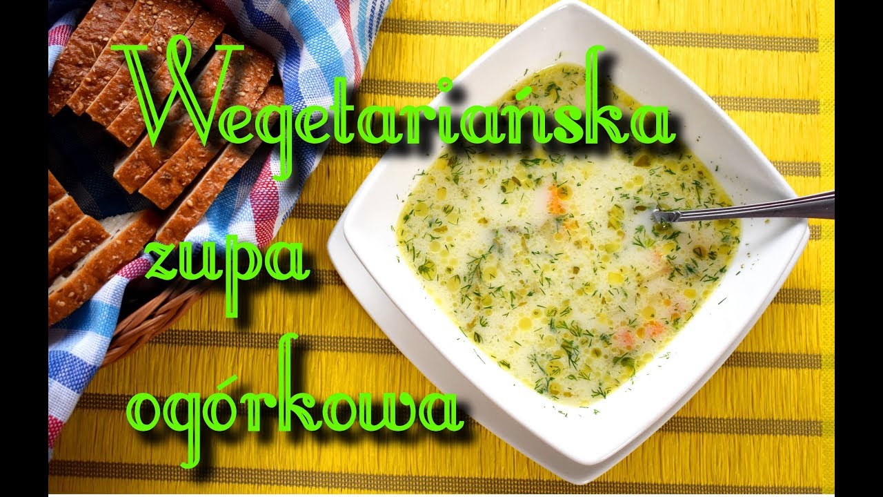 Wegetariańska zupa ogórkowa