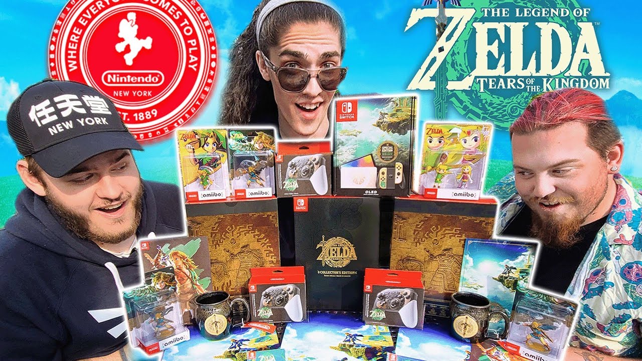 ПОЛНАЯ распаковка Tears of the Kingdom после ожидания в магазине Nintendo NY!