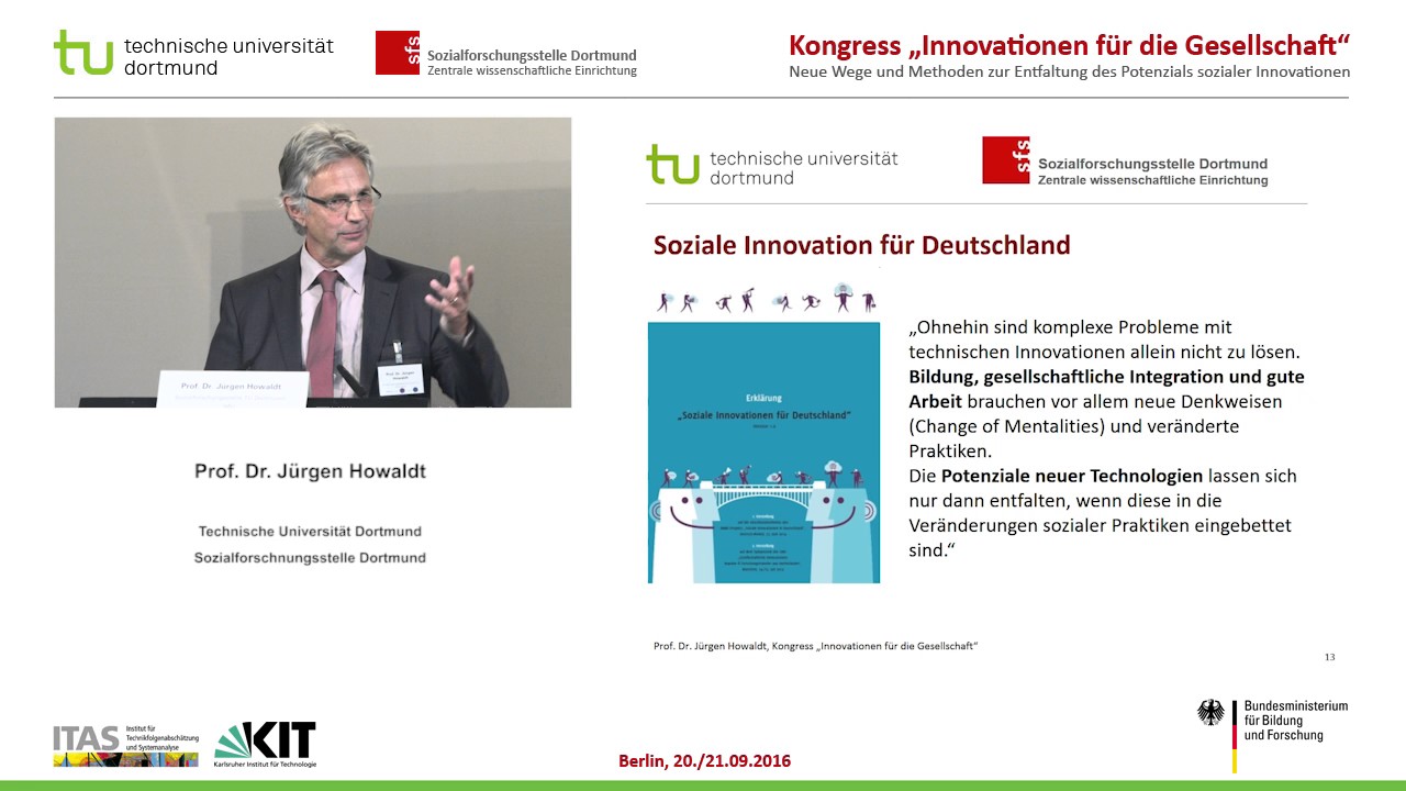 Prof. Dr. Jürgen Howaldt: Das Potenzial Sozialer Innovationen entfalten