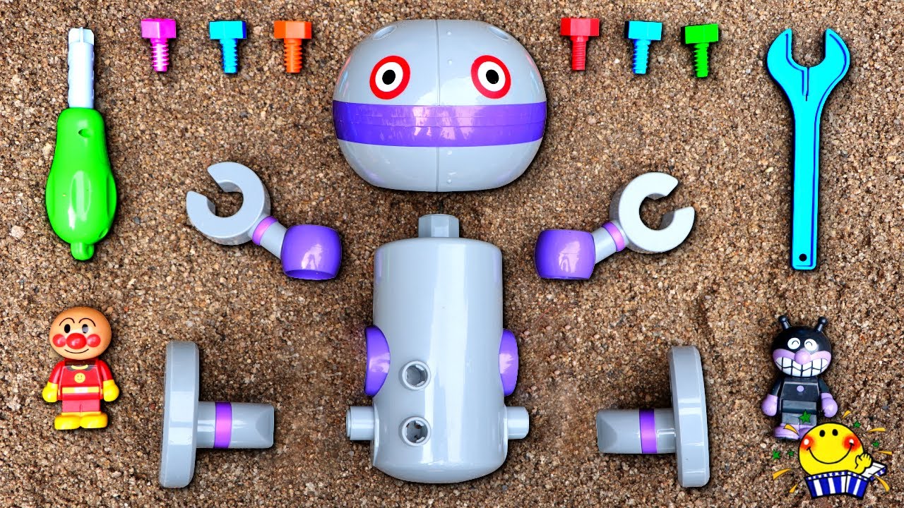 ロボットが水遊びでバラバラ★ねじねじ組み立てて修理しよう！