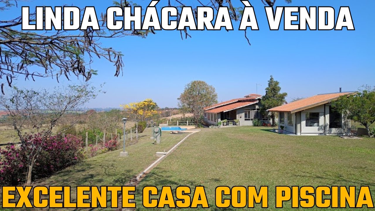CHACARA MARAVILHOSA A VENDA COM LINDA CASA MOBILIADA NO INTERIOR DE SAO PAULO LAZER POMAR PISCINA