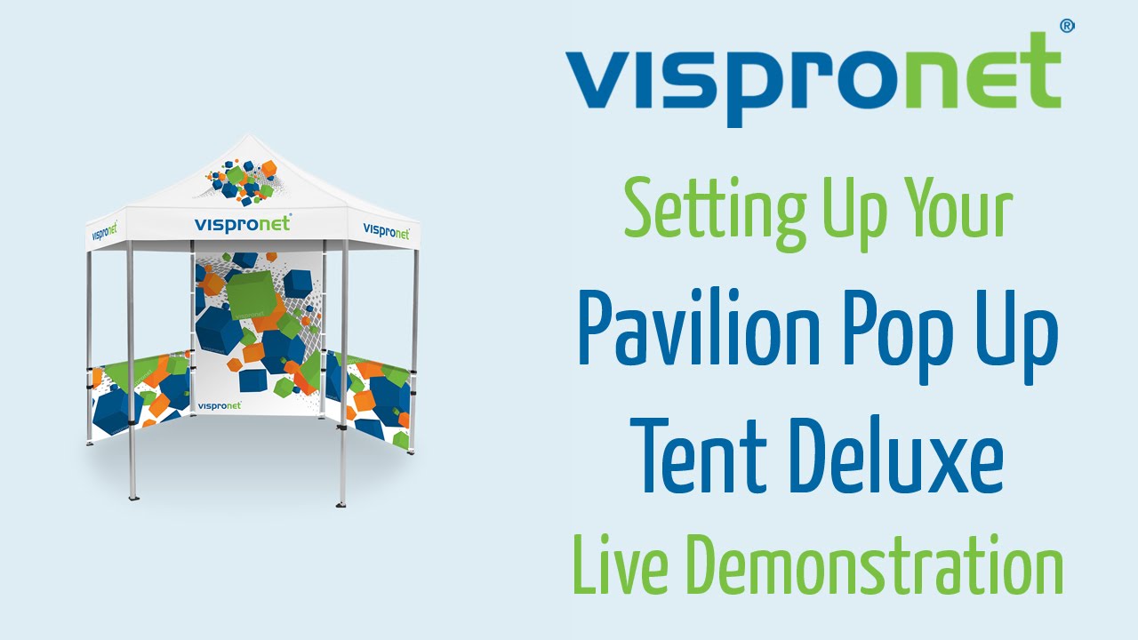 Pavilion Tent - Pop Up  Pavilion Tents Deluxe Setup - [Vispronet]