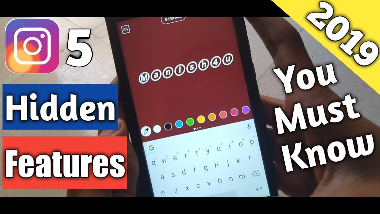 5 Hidden Features Of Instagram Story || 5 Hidden Tips & Tricks Of INSTAGRAM Story || Hindi 2019