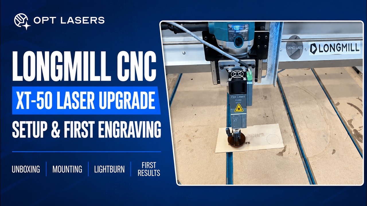 Installing PLH3D-XT-50 Laser on the LongMill Sienci Labs | First Look & Test Run by @DustyWorkbench