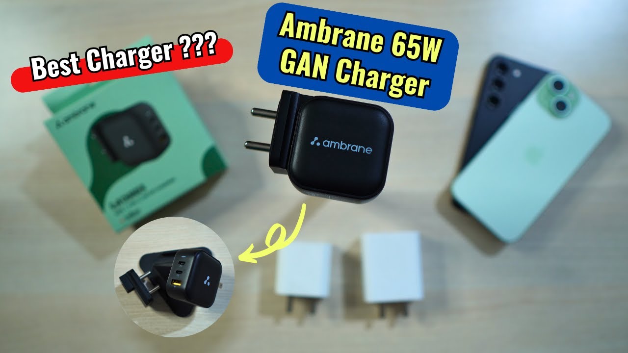 Ambrane 65W GAN Charger Review - Best Multiport Charger | ft. Galaxy S23, iPhone 15