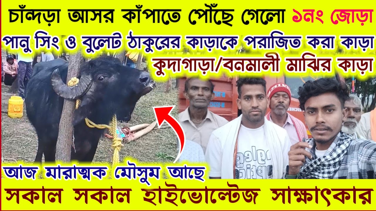 চাঁন্দড়া আসরে কুদাগাড়া/বনমালী মাঝির কাড়ার মৌসুম বাড়ে গেলো★লড়াইয়ের আগেই কি বললেন শুনুন।