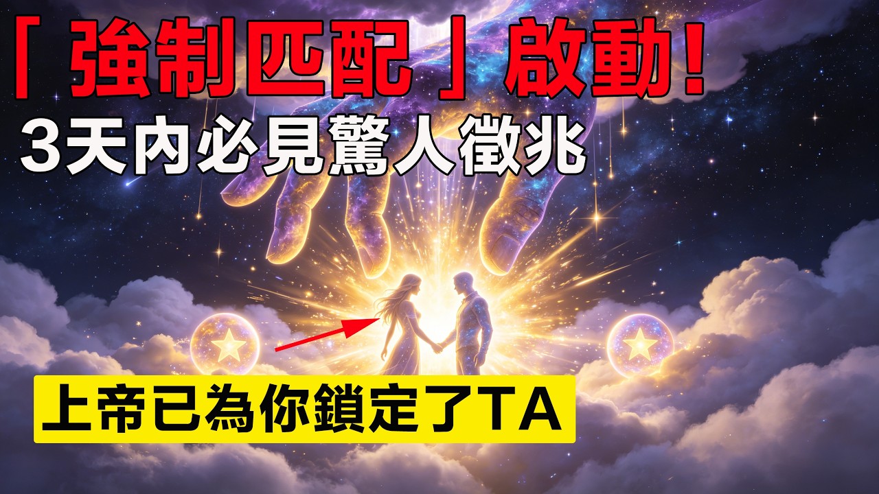【天選之人】上帝不再詢問！「強制匹配」已啟動：這3天內必見的3個驚人徵兆，說明TA已被鎖定來到你身邊！｜顯化之靈
