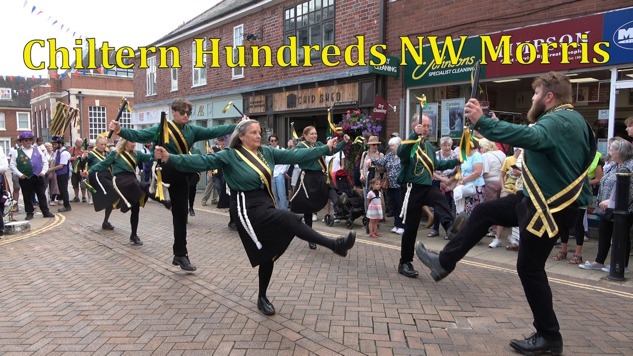 Chiltern Hundreds NW Morris dance (Horbury Rushcart) at Warwick Folk Festival Fringe 2024