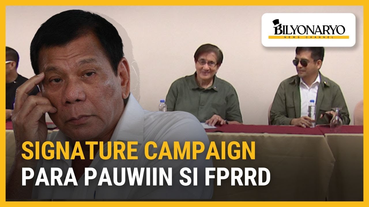 Signature campaign para pauwiin si FPRRD, inilunsad | Agenda