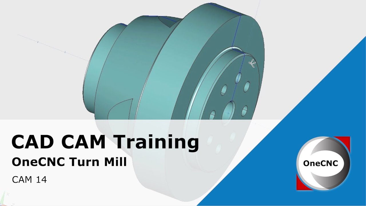 Drilling Holes with Live Tooling in OneCNC Lathe Expert - CAM Training 14