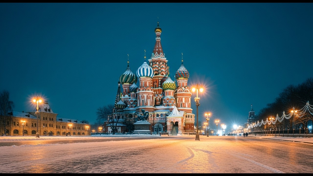 ¿Cómo es Moscú de noche? | Un paseo en solitario bajo la nieve de la Plaza Roja