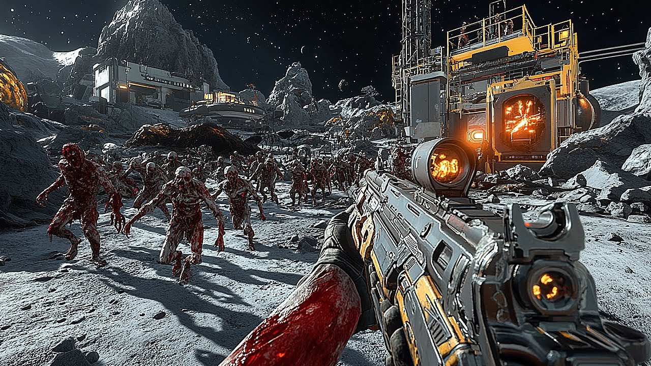 BLACK OPS 3 ZOMBIES: MOON ULTRA REALISTIC SOLO GAMEPLAY! (NO COMMENTARY)