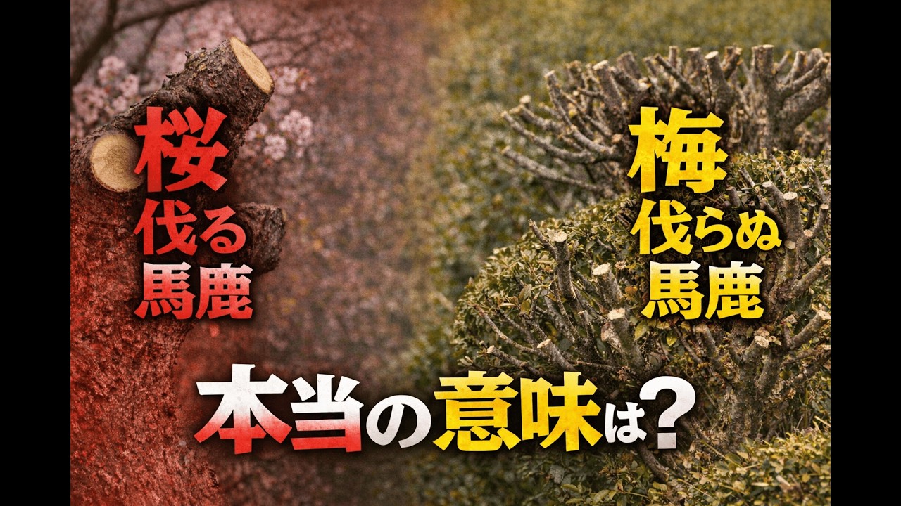 「桜伐る馬鹿 梅伐らぬ馬鹿」の本当の意味　#桜 #梅