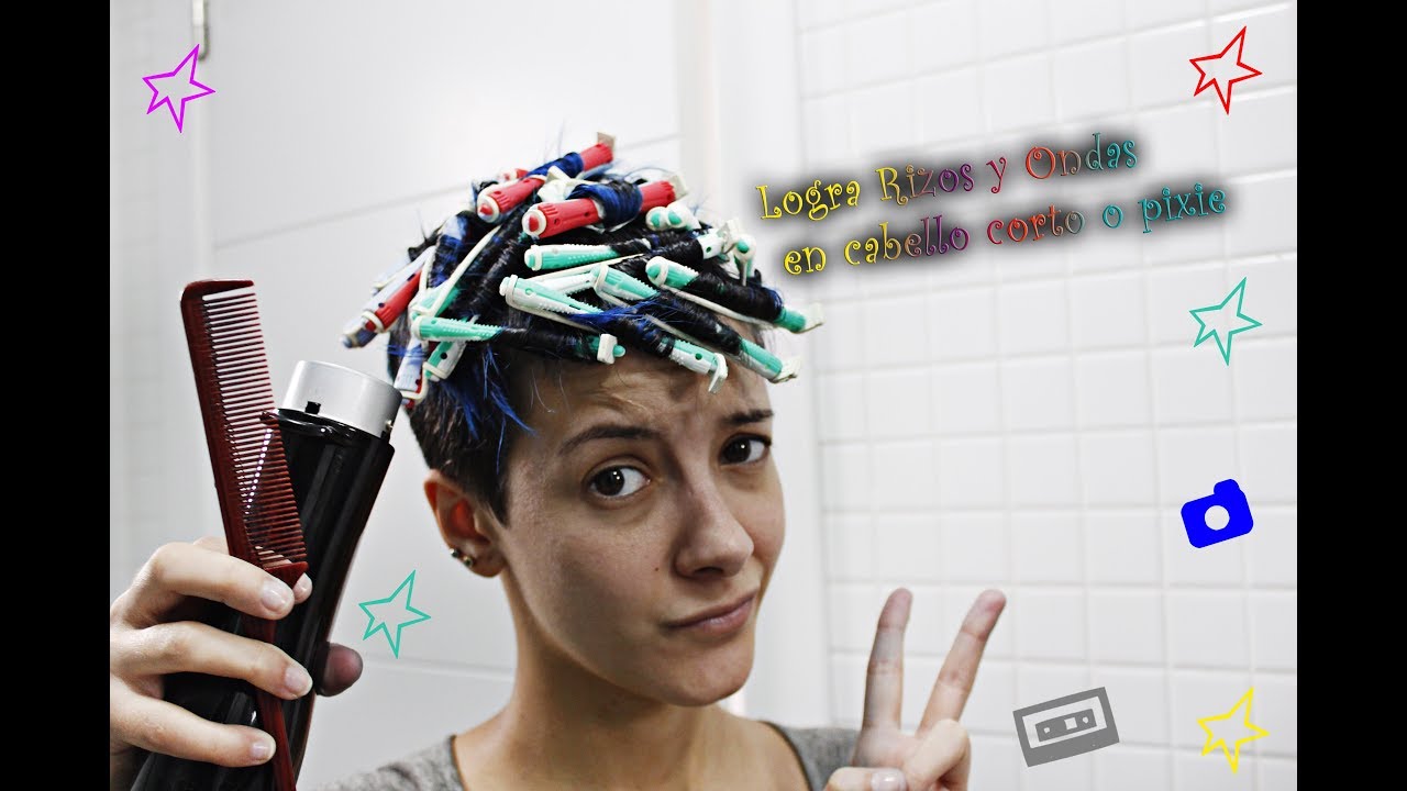 Logra Rizos y Ondas  en cabello corto o pixie/Styling Short Hair #shorthairdontcare | littlefenu