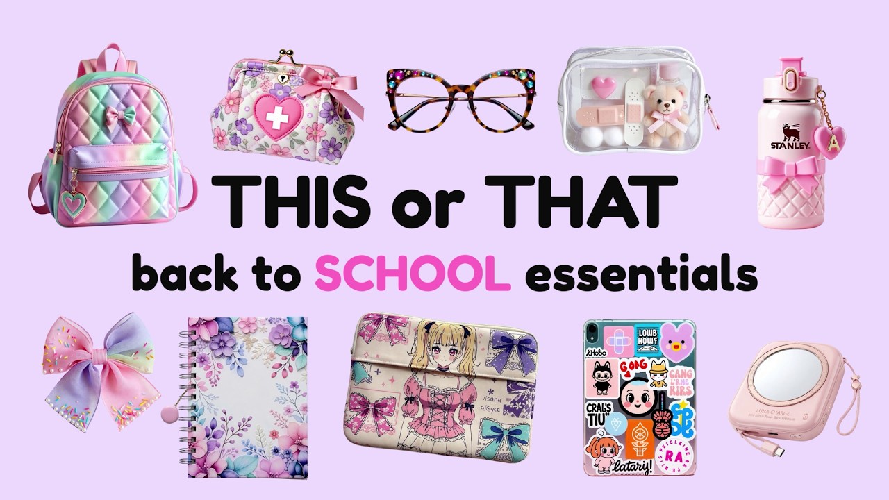 THIS or THAT build your dream BACK TO SCHOOL essentials 🍕🍹👗📱