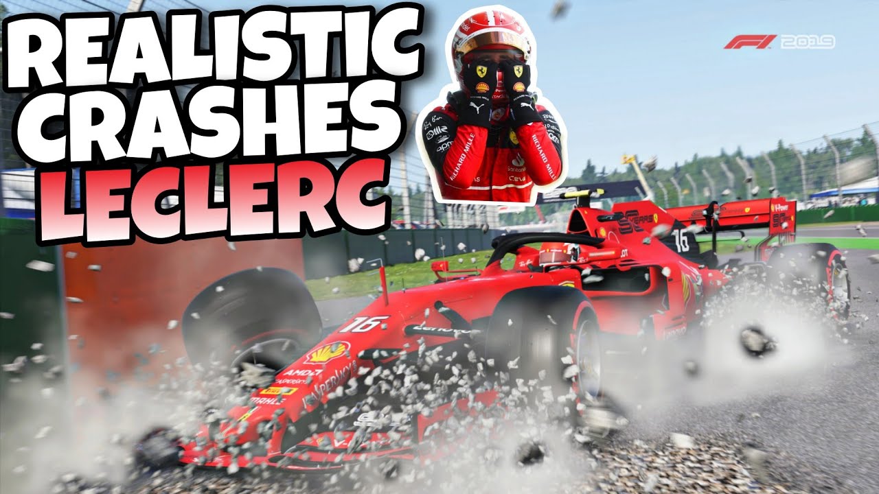 REALISTIC F1 CRASHES CHARLES LECLERC 2018-2022