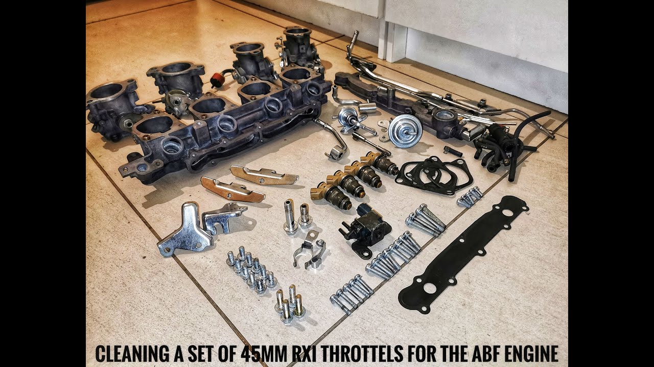 CLEANING A SET OF 45mm RXI THROTTELS FOR THE 16v ABF ENGINE