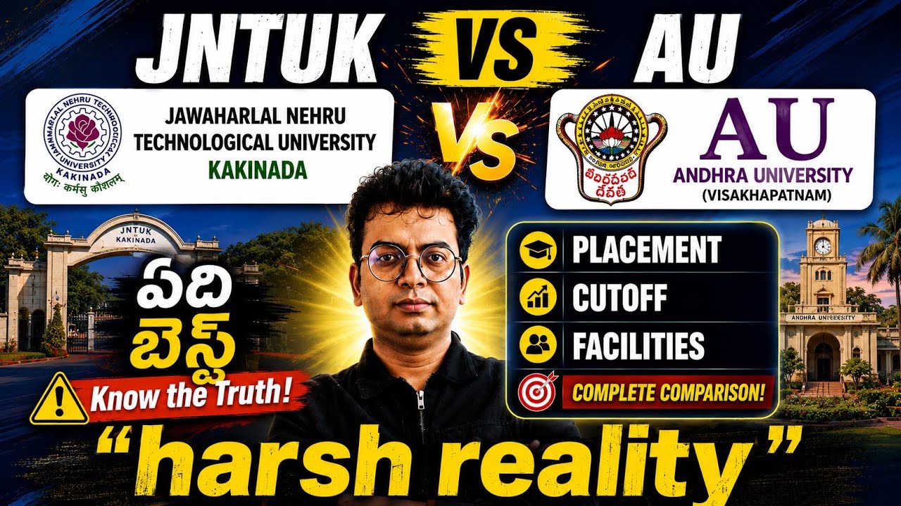 🔥 AP EAPCET 2026 | JNTK vs AU | Placements, Cutoff, Fees & Complete Comparison  #jnthk #Au
