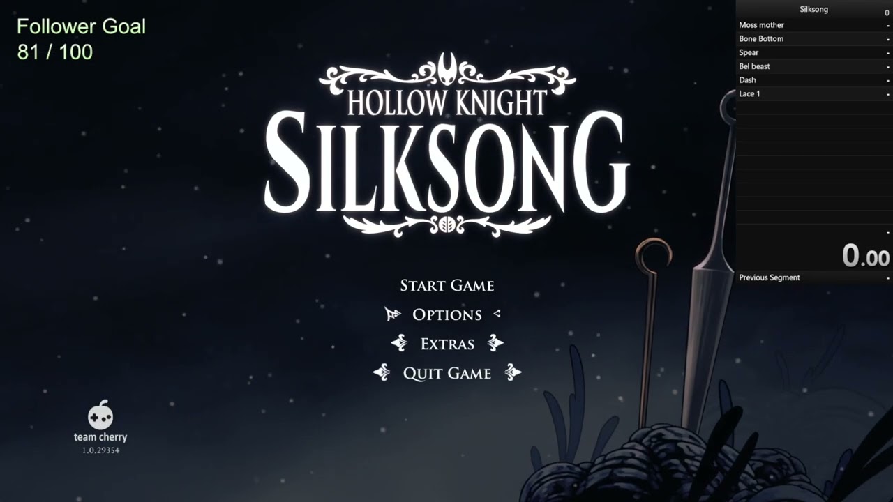 Silksong Speedrun for sub 5 hour achievement | Day 1, Attempt 1