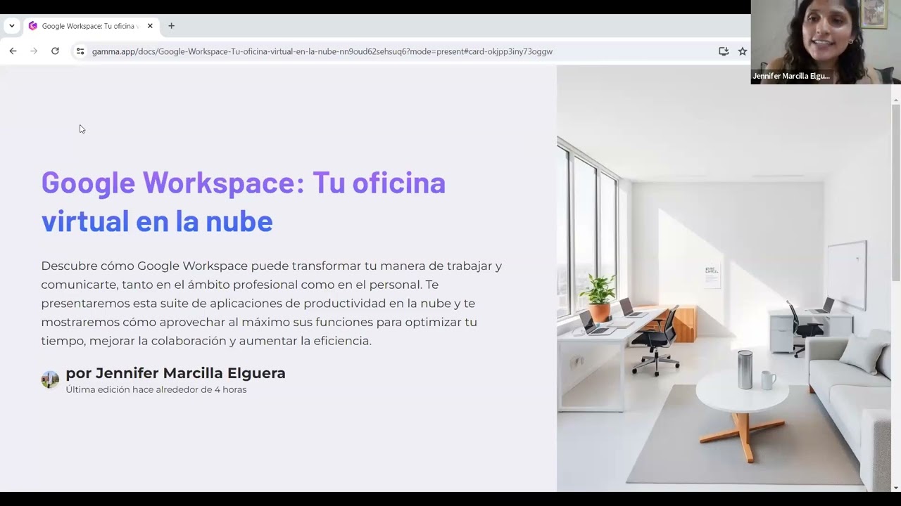 CURSO: HERRAMIENTAS DE GOOGLE WORKSPACE EN LA GESTIÓN ADMINISTRATIV