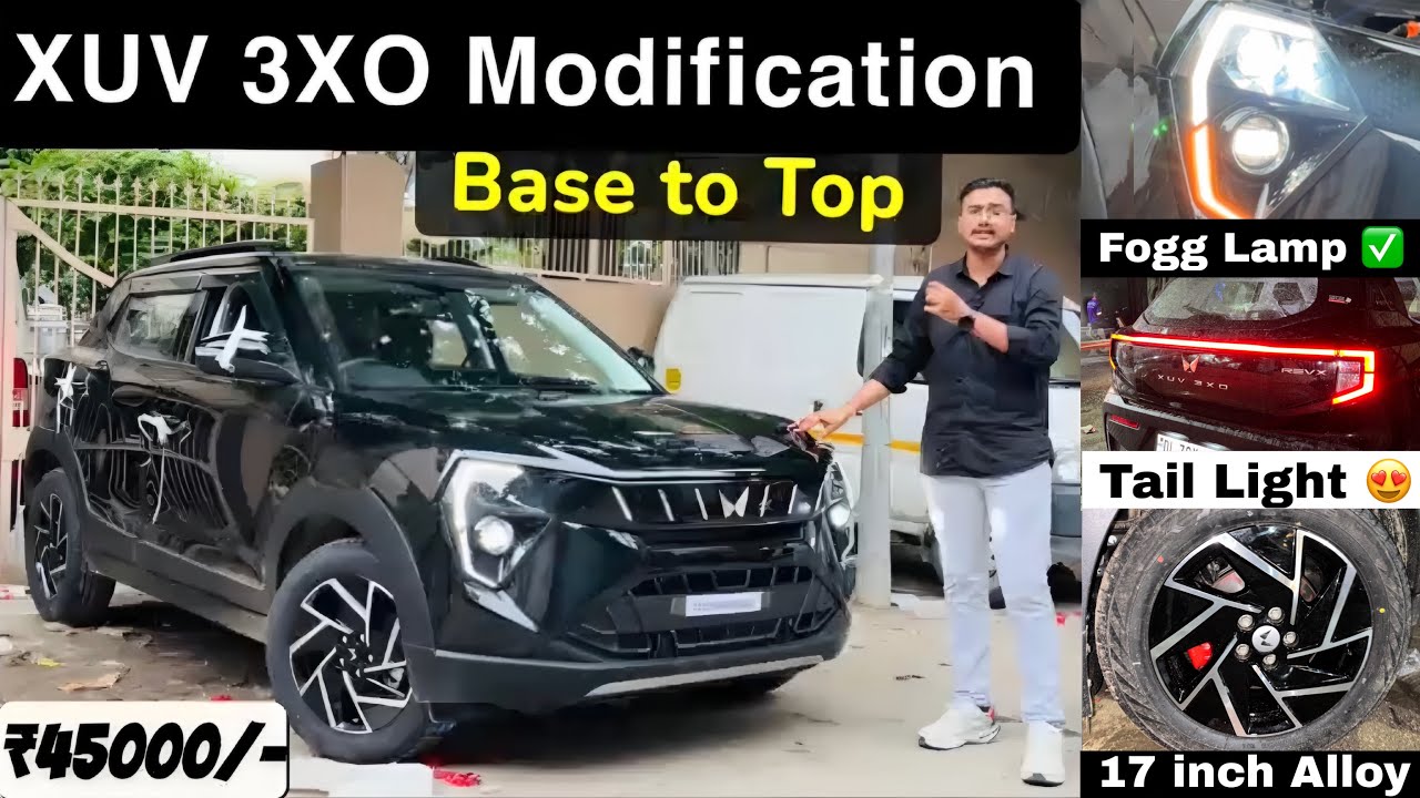 New XUV 3XO MX1 Base to Top Modification 😍| XUV 3XO Modified with Mahindra Genuine Accessories ✅