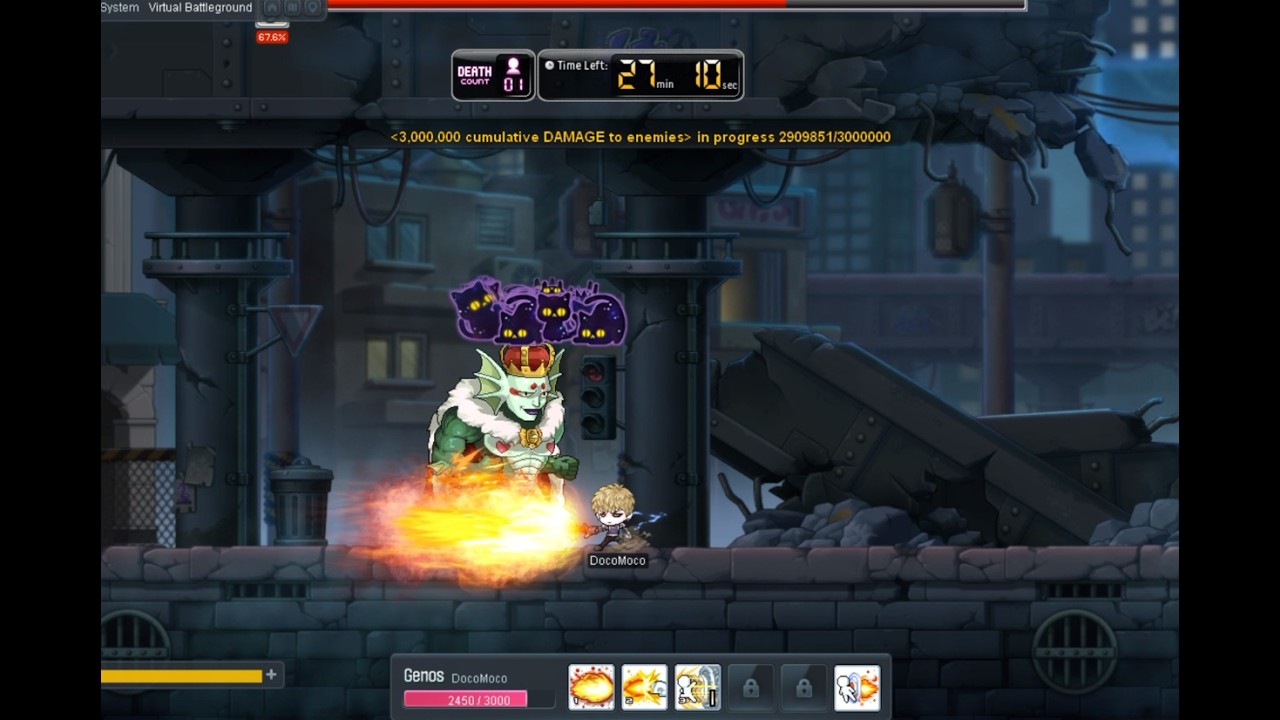 One Punch Man collab - Virtual Battle System | Ping dependance mini-game, f that counter