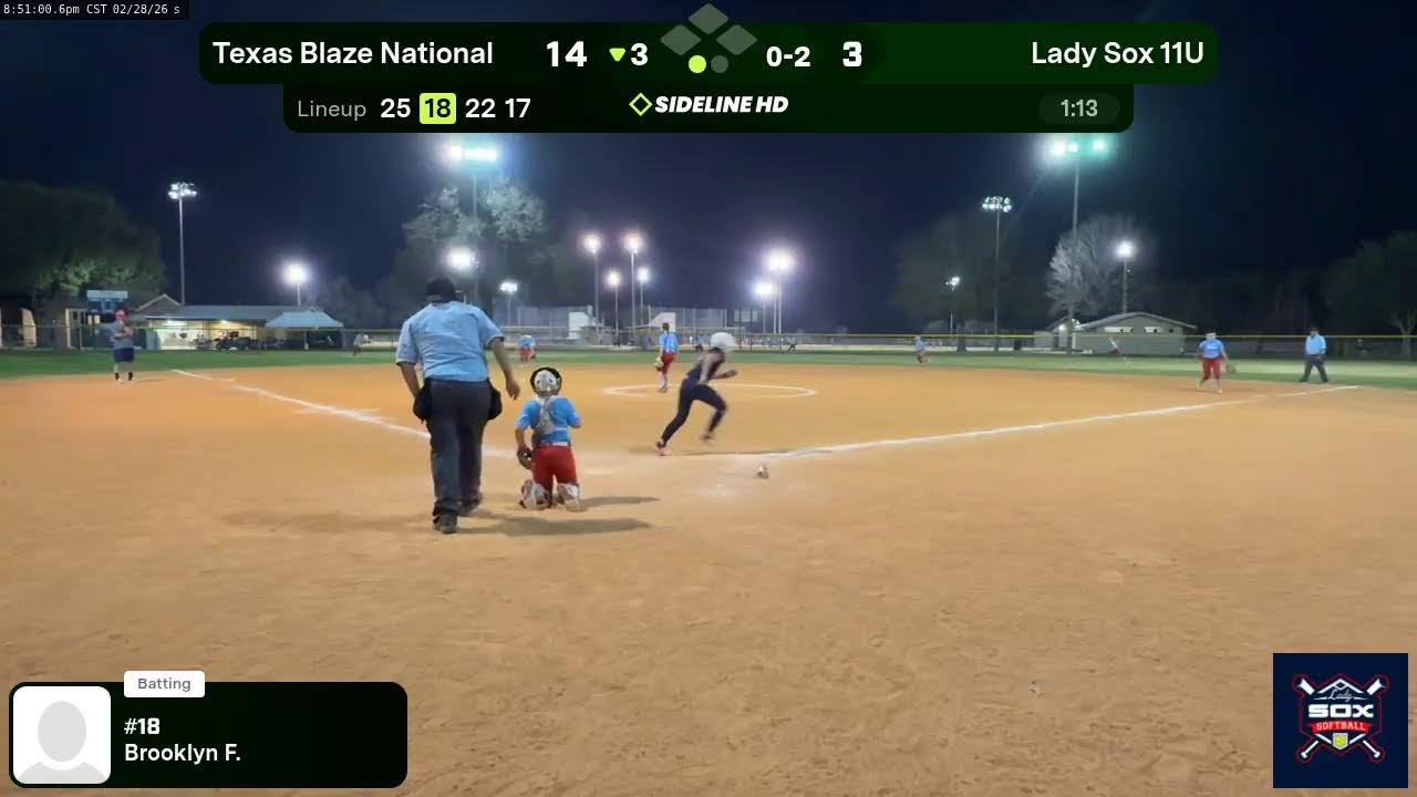 Lady Sox 11U vs. Texas Blaze National (2026.02.28)