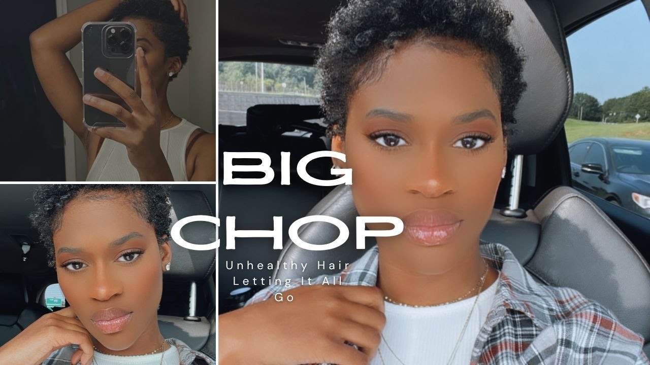 BIG CHOP | HEAT DAMAGE | UNHEALTHY  HAIR | LETTING IT ALL GO