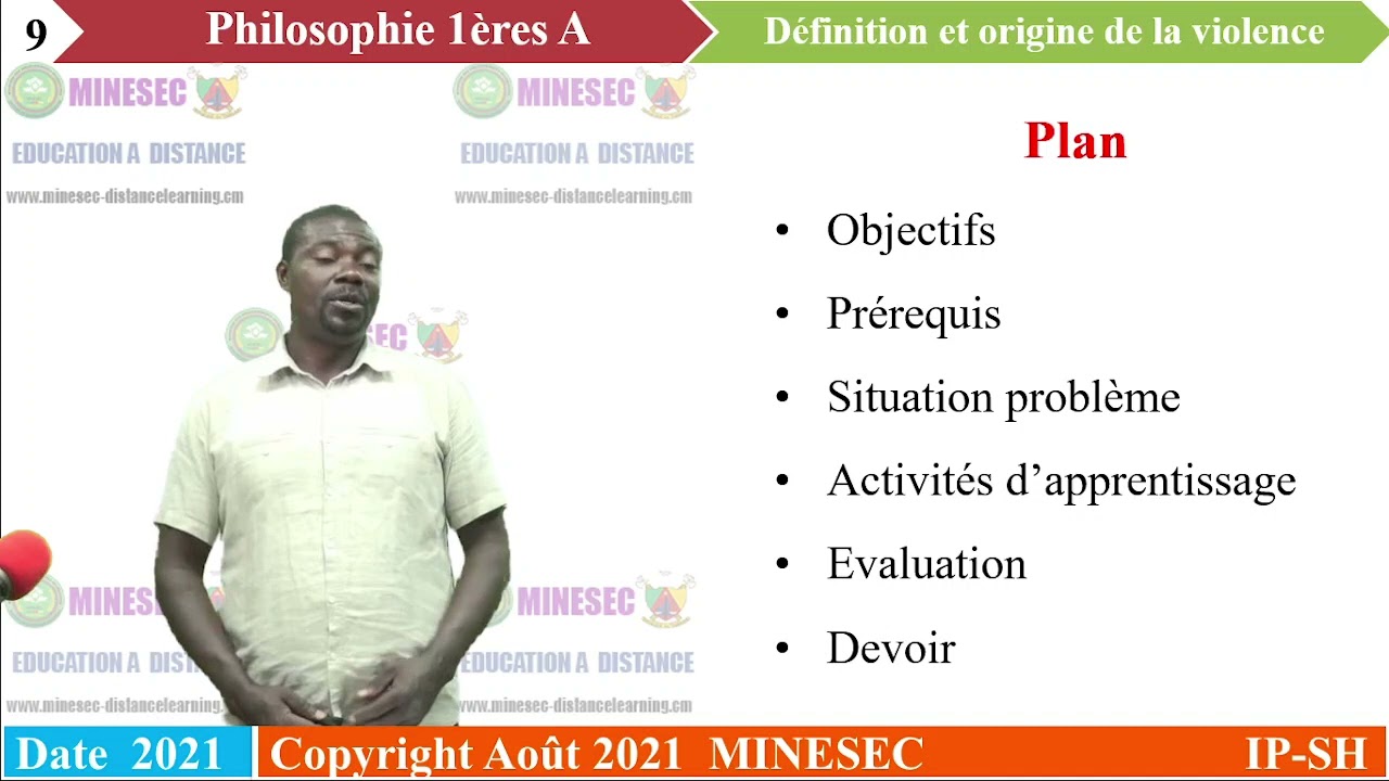 IP-SH Philosophie 1ère A Leçon 24 Définition et origine de la violence