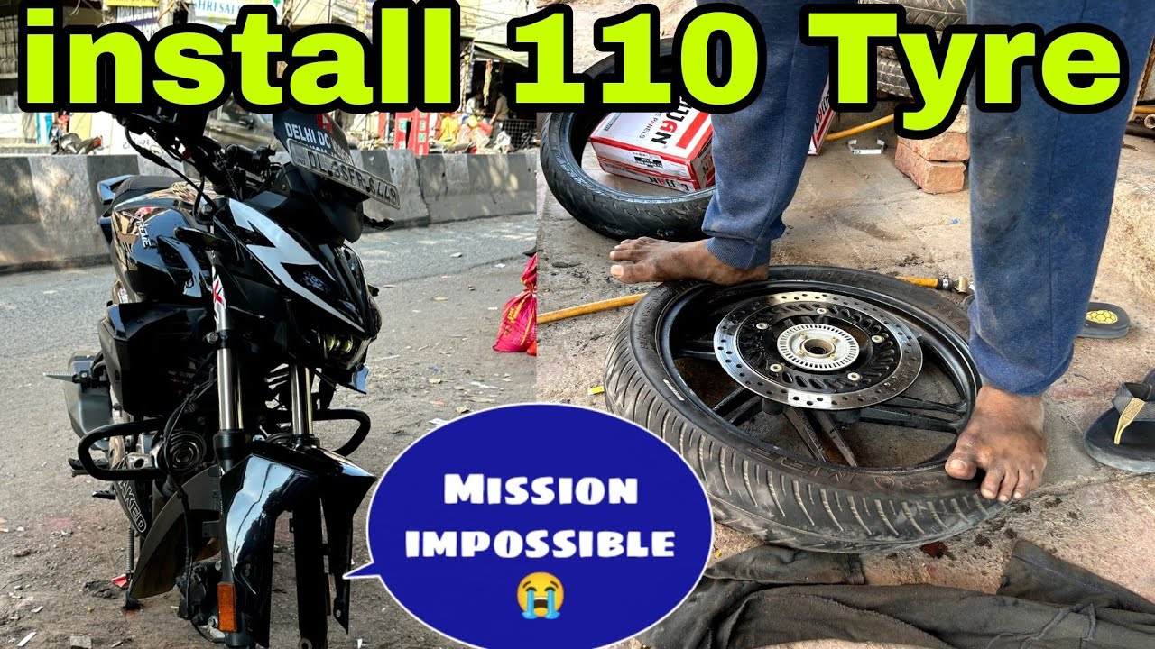 110 Tyre install Hoga?? Aaj 😈 | Hero Xtreme 125r🚀 Front Tyre Modification 🔥 | Modified Xtreme 125R🥵