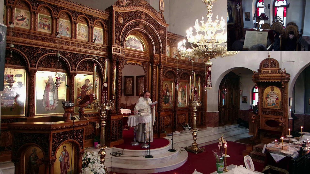 Όρθρος, Θεία Λειτουργία. † Ψυχοσάββατον -  Αὐξεντίου ὁσίου  Ἀβραὰμ καὶ Μάρωνος  τῶν ὁσίων.