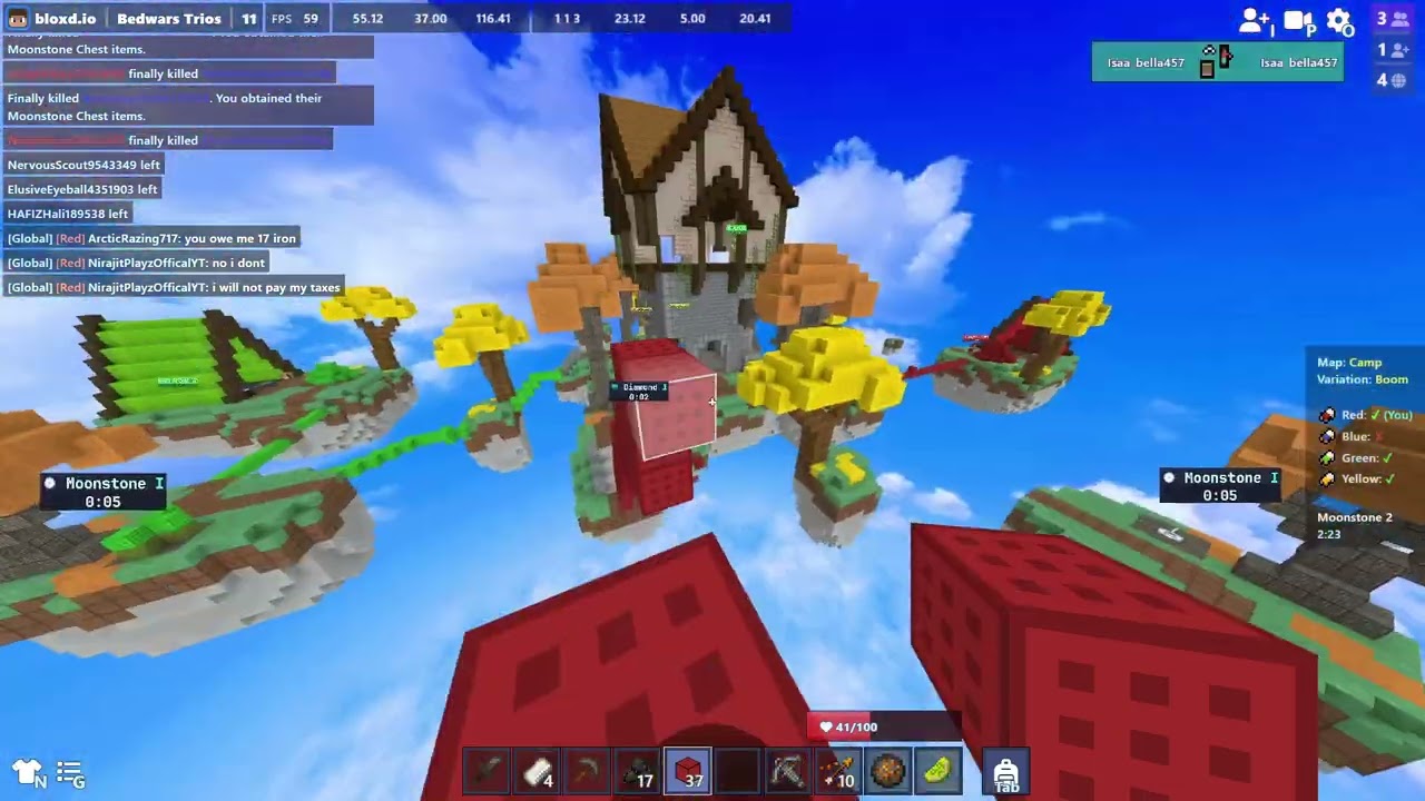 Playing some Bedwars with my friend ArcticRazing Again - Bloxd.io