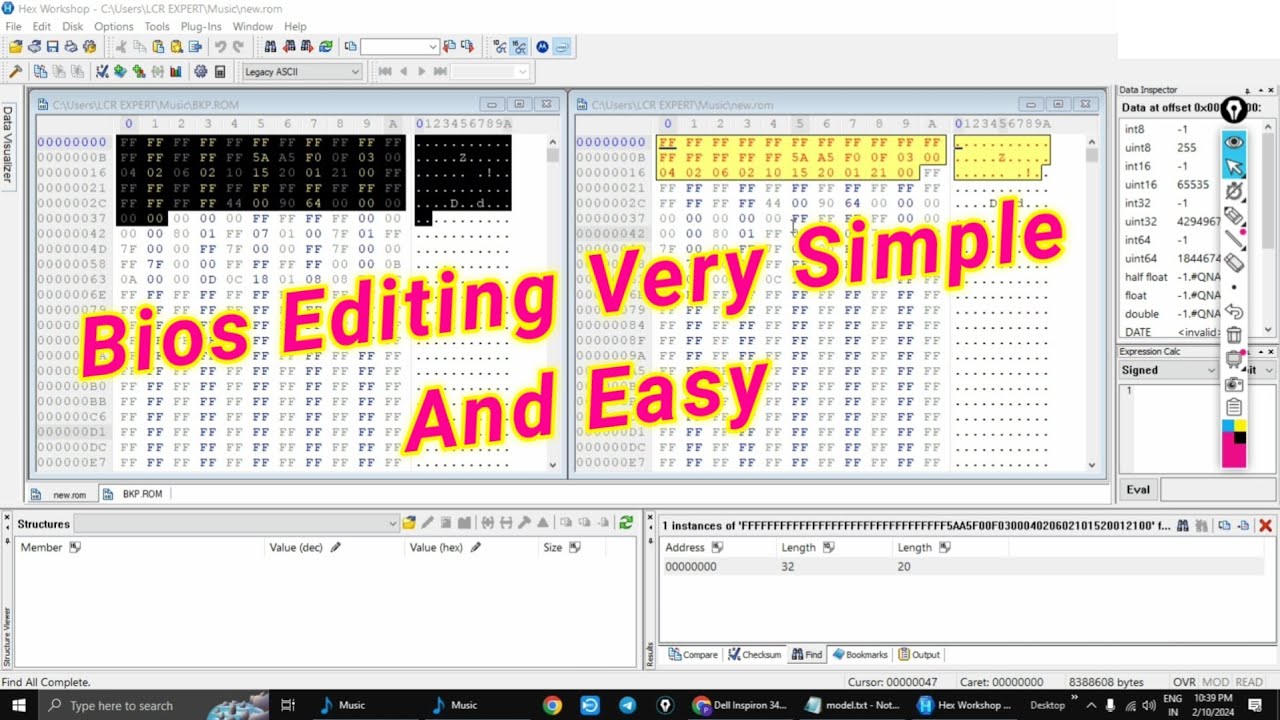 Laptop bios editing simple way 😍!! dell bios editing #bios #editing