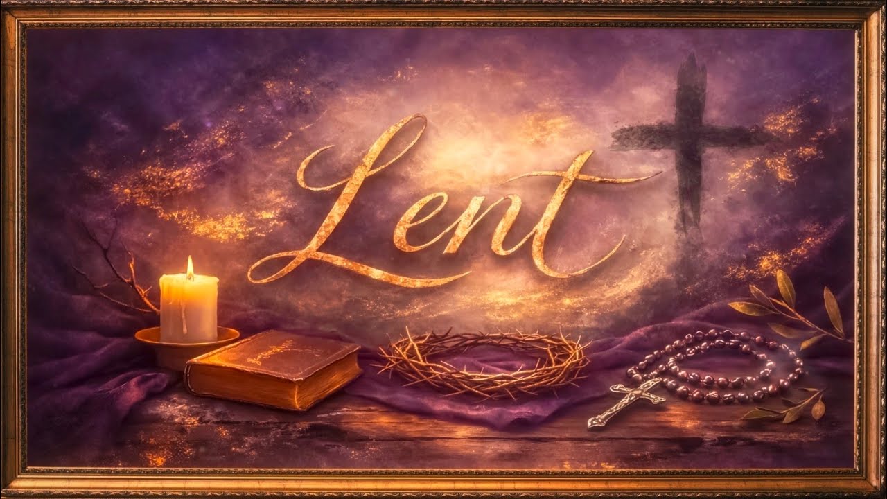 Lent Ambience TV Frame Art ✨ Catholic💜 Worship Prayer Music for Peaceful Reflection Screensaver 