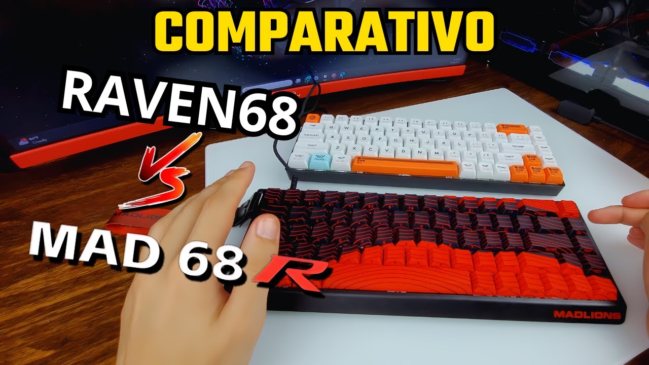 Mad68R x Raven68 - COMPARATIVO Detalhe por Detalhe Dos Teclados Magnéticos Custo Benefício