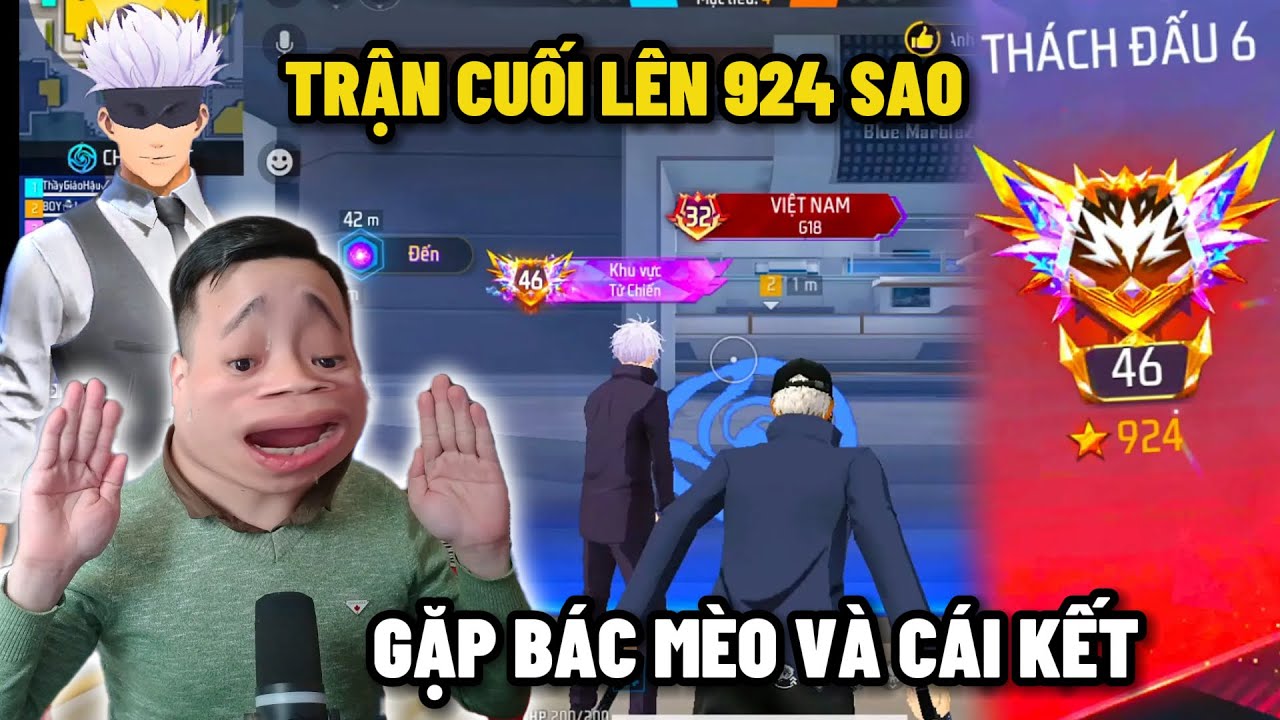 [Free Fire] Trận Cuối Lên 924 ⭐Chạm Mặt Bác Mèo Và Cái Kết !!!!