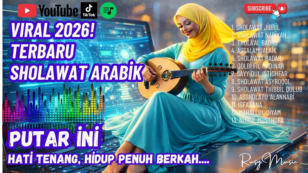 Putar ini SUBHANALLAH! Dengarkan Sholawat Arabic 2026 💚 Hati Tenang, Hidup Penuh Berkah. Suno Ai