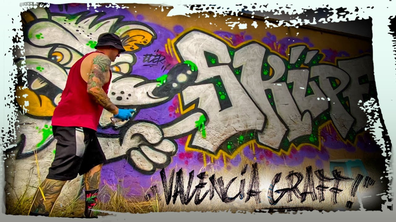 GRAFFITI en VALENCIA 🔥​ Letras y Muñeco Plata