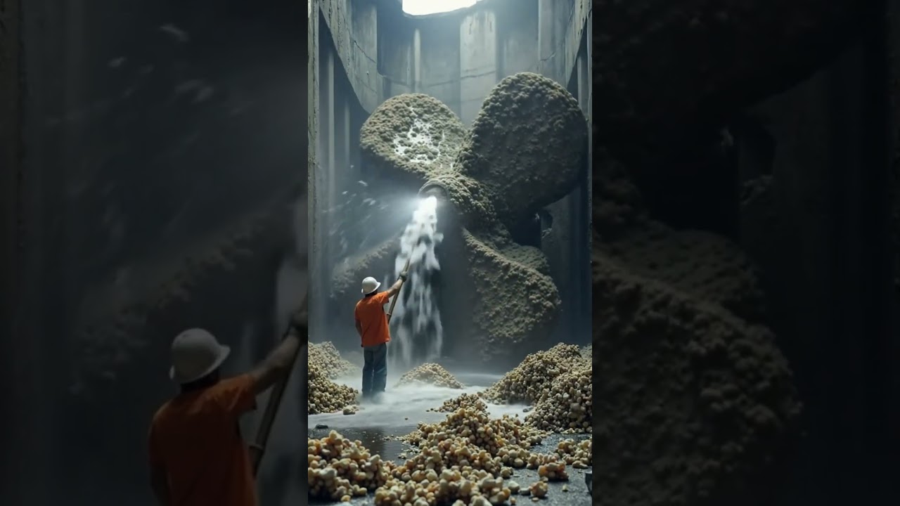 Cleaning Giant Ship Propeller Covered in Marine Growth! 🌊 🇺🇸#ShipCleaning #PropellerMaintenance #ai