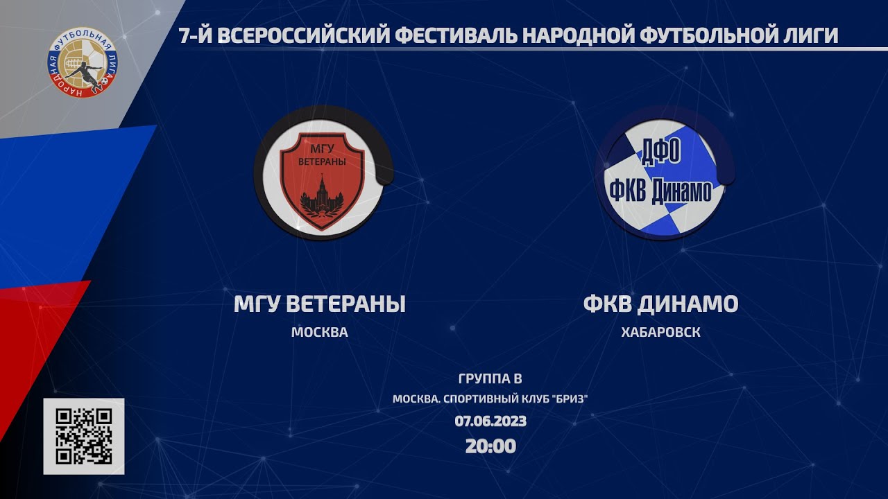МГУ Ветераны (Москва) &ndash; ФКВ Динамо (Хабаровск) | Группа В | 07.06.2023