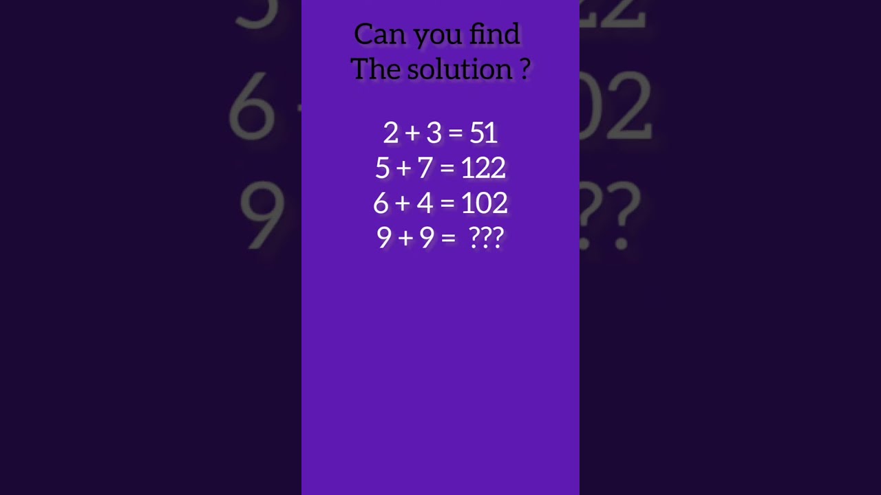 math solution #solve this #math puzzle #puzzle easy #
