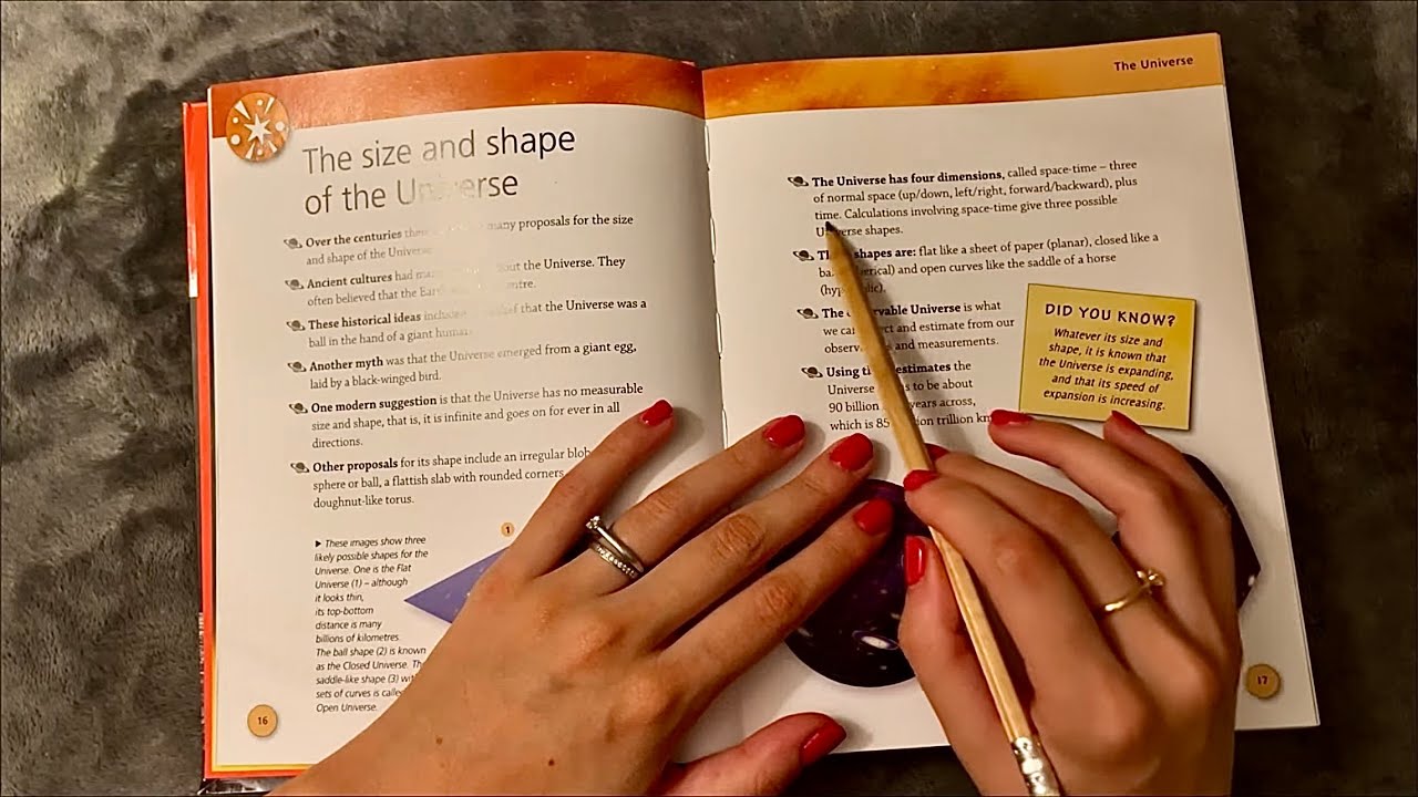 ASMR - Super Relaxing Book Reading of Space Facts - Clicky Whispers