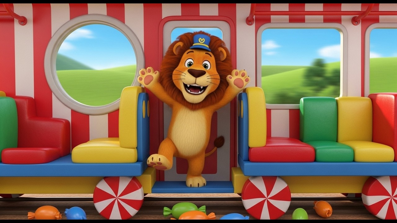 Lucky Lion and the Toy Train Ride | Fun Adventure Song for Kids | Nursery Rhymes & Sing-Along